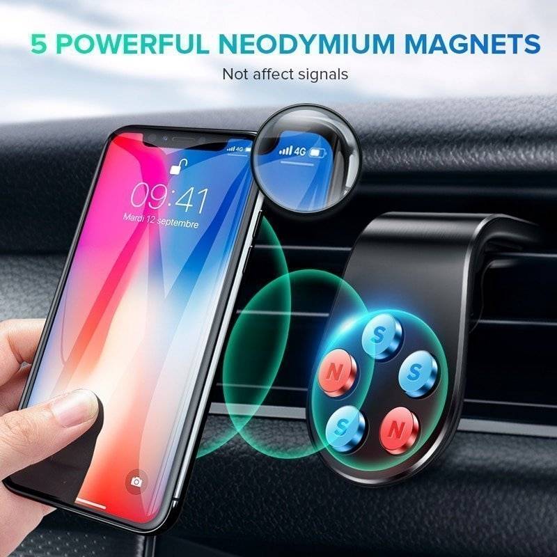 GETIHU Metal Magnetic Car Phone Holder Mini Air Vent Clip Mount Magnet Mobile Stand For iPhone XS Max Xiaomi Smartphones in Car