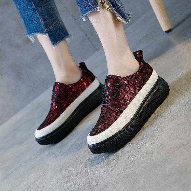 2020 loafers sneakers women shoes platform sneakers zapatos dorados para mujer